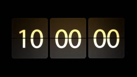 Chaotic moving clock. Clocks are set at 10:00 am starting a new countdown. Stock Footage 63040552