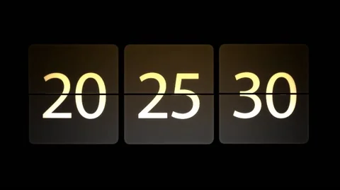 Chaotic moving clock. Clocks are set at 21:00:00 begins the countdown Stock Footage 65401585