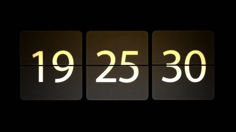 Chaotic moving clock. Clocks are set at 20:00:00 begins the countdown Video stock 65401630