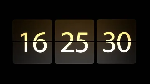 Chaotic moving clock. Clocks are set at 17:00:00 begins the countdown Video stock 65401670