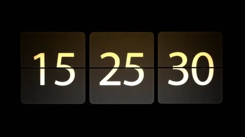 Chaotic moving clock. Clocks are set at 16:00:00 begins the countdown Stock-Footage 65401745