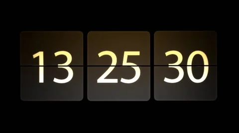 Chaotic moving clock. Clocks are set at 14:00:00 begins the countdown 스톡 동영상 65401793