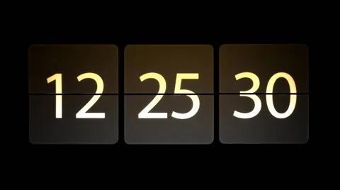 Chaotic moving clock. Clocks are set at 13:00:00 begins the countdown Video stock 65401813