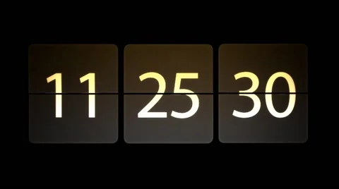 Chaotic moving clock. Clocks are set at 12:00:00 begins the countdown Video stock 65401832