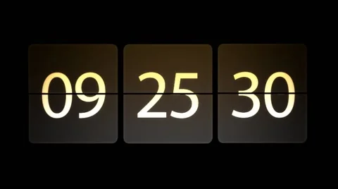 Chaotic moving clock. Clocks are set at 10:00:00 begins the countdown Video stock 65401956
