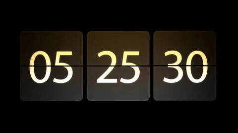 Chaotic moving clock. Clocks are set at 06:00:00 begins the countdown Stock Footage 65402523