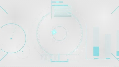 Chaotic Optimized HUD Smart City Energy: Master UI Screen : 4K Alpha Stock Footage 332944571