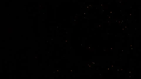Chaotic Orange Particles On Black Background 스톡 동영상 144870218