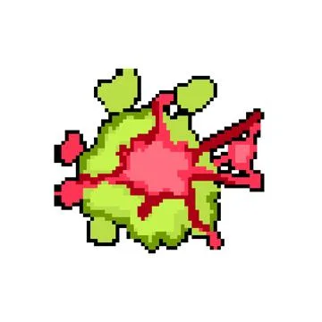 Chaotic paint splatters pixel art vector illustration Ilustração Stock