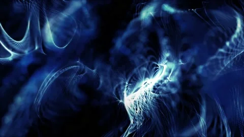 Chaotic particles waving. Computer generated seamless loop abstract motion ba Stock Footage 177078662