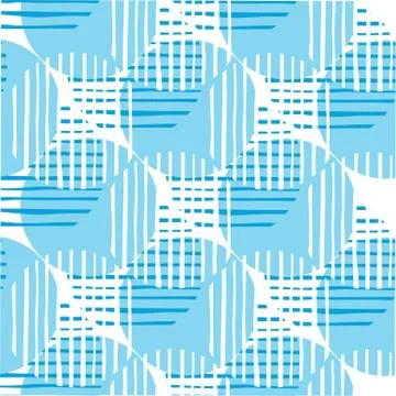 Chaotic pattern circle lines in blue color. Abstract circles shapes and strip 库存插图
