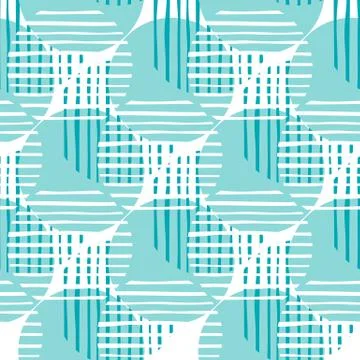 Chaotic pattern circle lines in green color. Abstract circles shapes and stri Illustrazione stock
