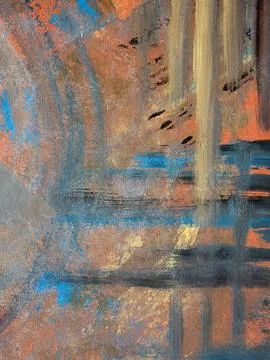 Chaotic pattern painted with paints. Abstract colorful painting Stock Photos