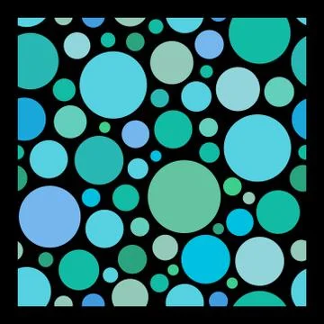 Chaotic pattern round. colorful graphic dots or drops. Stock Illustration