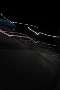 Chaotic patterns shapes and reflections of urban night lights shot using in.. Stock Photos