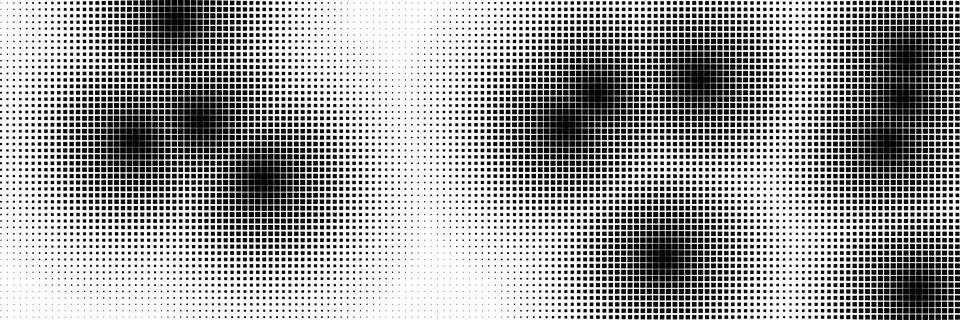 Chaotic Pixel Grid Pattern With Dark Centers Stock Illustration