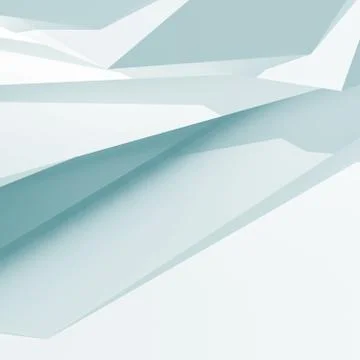 Chaotic polygonal pattern, blue square 3d Illustrazione stock