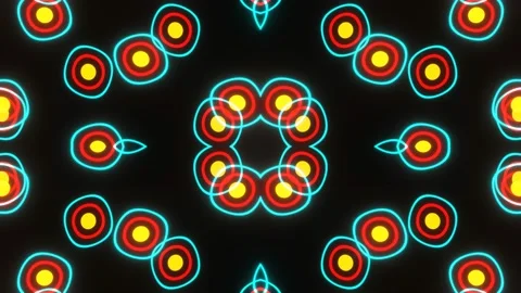 Chaotic pulsation of bright multi-colored balls Stock Footage 191525285