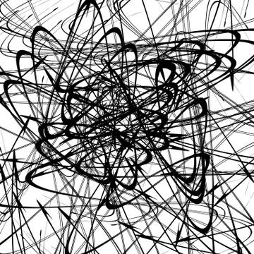 Chaotic random curved lines. Abstract artistic pattern, background Illustrazione stock
