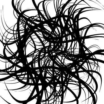 Chaotic random curved lines. Abstract artistic pattern, background イラスト素材