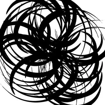 Chaotic random curved lines. Abstract artistic pattern, background Illustrazione stock