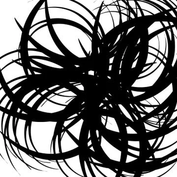 Chaotic random curved lines. Abstract artistic pattern, background Illustrazione stock