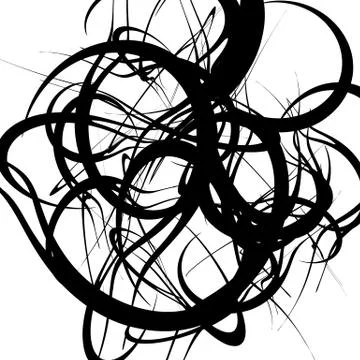 Chaotic random curved lines. Abstract artistic pattern, background Illustrazione stock