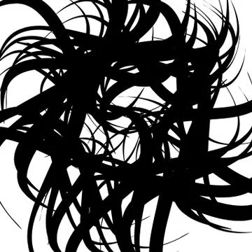 Chaotic random curved lines. Abstract artistic pattern, background Illustrazione stock