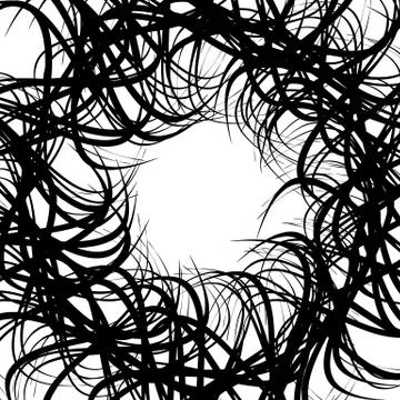 Chaotic random curved lines. Abstract artistic pattern, background Illustrazione stock