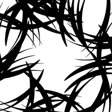 Chaotic random curved lines. Abstract artistic pattern, background Illustrazione stock