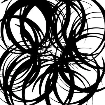 Chaotic random curved lines. Abstract artistic pattern, background Illustrazione stock