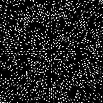 Chaotic random scattered shapes. Abstract geometric pattern Illustrazione stock