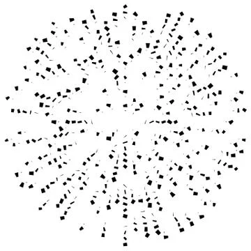 Chaotic random scattered shapes. Abstract geometric pattern Illustrazione stock