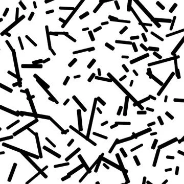 Chaotic random scattered shapes. Abstract geometric pattern Stock Illustration
