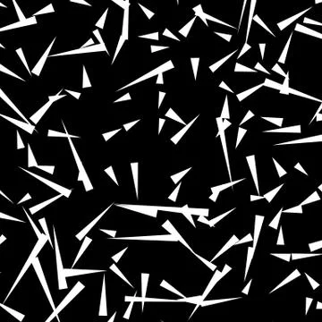 Chaotic random scattered shapes. Abstract geometric pattern Illustrazione stock