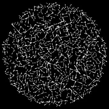 Chaotic random scattered shapes. Abstract geometric pattern Stock Illustration