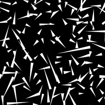 Chaotic random scattered shapes. Abstract geometric pattern Illustrazione stock