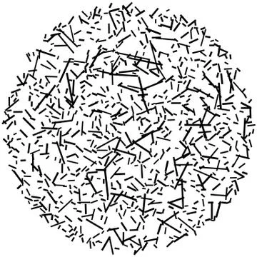 Chaotic random scattered shapes. Abstract geometric pattern Stock Illustration