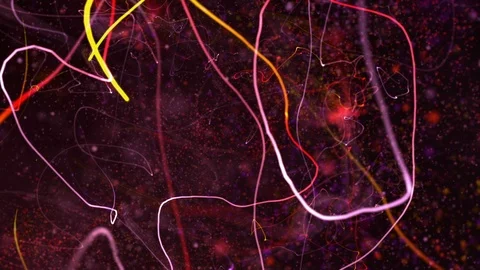 Chaotic Ribbons of Light Scribble and Streak Video stock 85673859