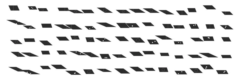 Chaotic Sci-Fi Oblique Geometric Array Pattern 스톡 일러스트
