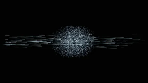 Chaotic Scientific Particle Two Sphere Animation Stock Footage 169313489