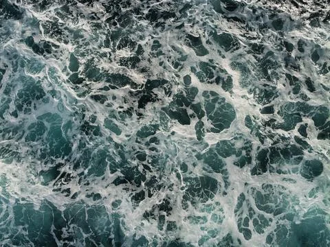 Chaotic Sea Foam Patterns Stock Photos