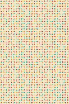 Chaotic seamless pattern of multicolored circles on beige background Stock Illustration