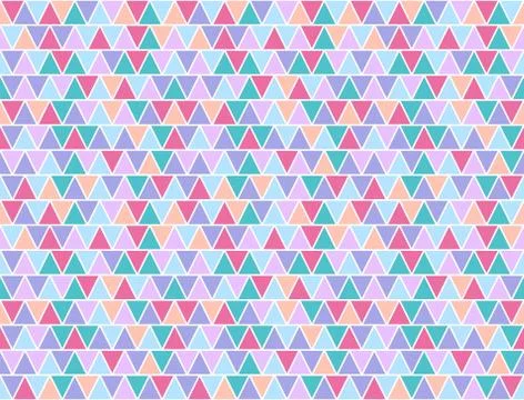 Chaotic seamless pattern of multicolored reticulate triangles. Stock Illustration