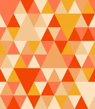 Chaotic seamless pattern of multicolored reticulate triangles. Stock Illustration