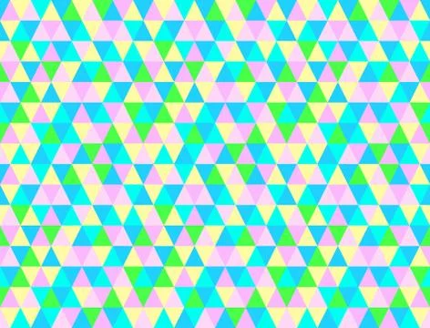 Chaotic seamless pattern of multicolored reticulate triangles. Stock Illustration