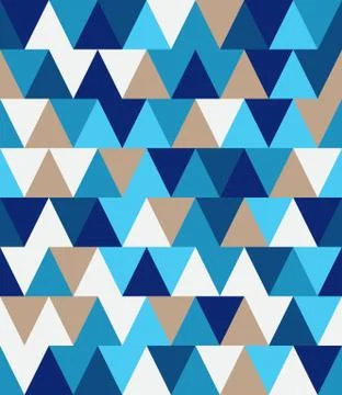 Chaotic seamless pattern of multicolored reticulate triangles. Stock Illustration