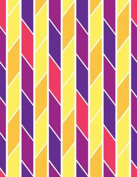 Chaotic seamless pattern of multicolored reticulate tetragons stripes Stock Illustration