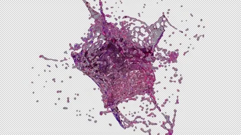 Chaotic Splash of Colored Transparent Liquid Stock Footage 305308872