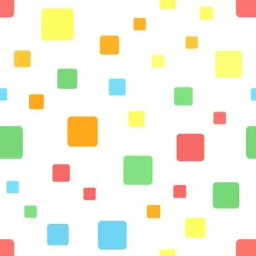 Chaotic square pattern. Seamless vector Stock Illustration